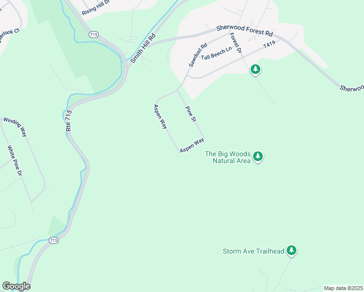 map of restaurants, bars, coffee shops, grocery stores, and more near 2771 Aspen Way in Saylorsburg