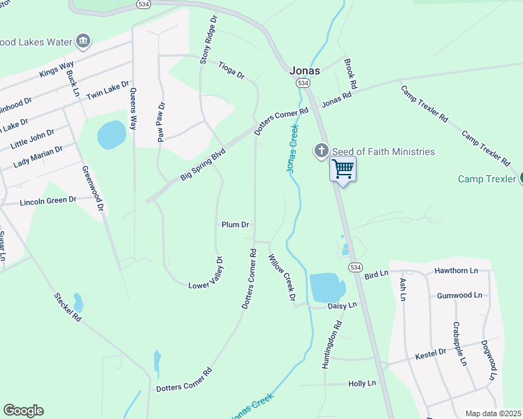 map of restaurants, bars, coffee shops, grocery stores, and more near 708 Dotters Corner Road in Kunkletown