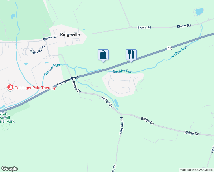 map of restaurants, bars, coffee shops, grocery stores, and more near 94 Adams Drive in Danville
