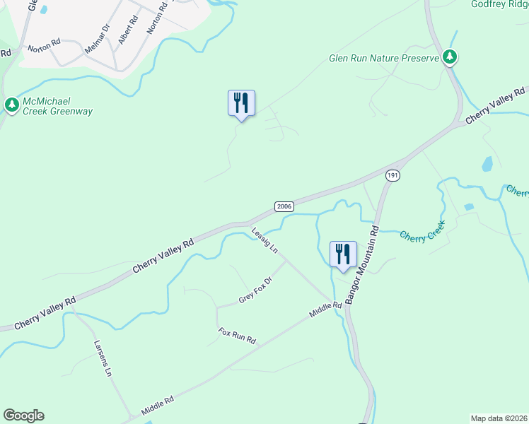 map of restaurants, bars, coffee shops, grocery stores, and more near 6779 State Route 2006 in Stroudsburg