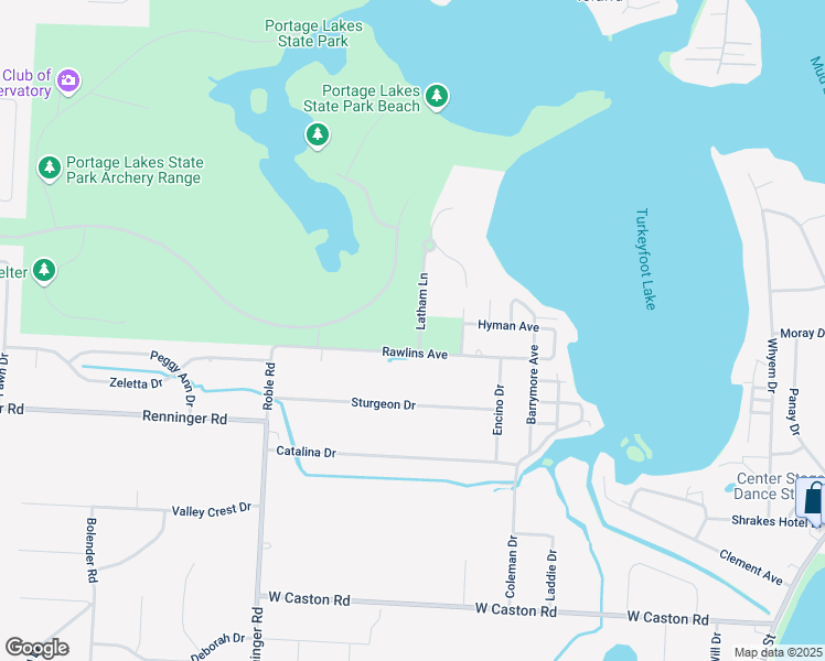map of restaurants, bars, coffee shops, grocery stores, and more near 615 Latham Lane in New Franklin