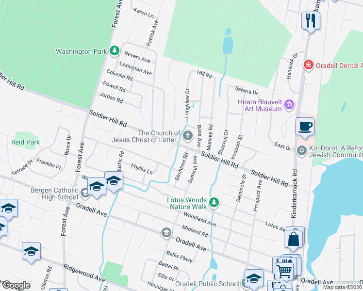 map of restaurants, bars, coffee shops, grocery stores, and more near 844 Soldier Hill Road in Emerson