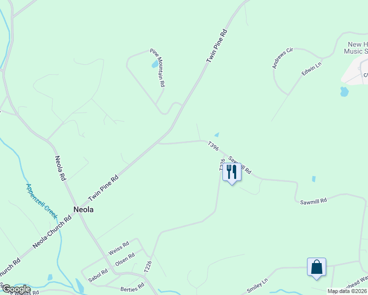 map of restaurants, bars, coffee shops, grocery stores, and more near 2403 Walters Road in Stroudsburg