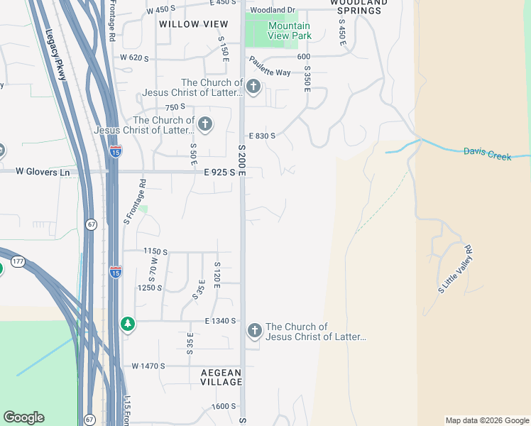 map of restaurants, bars, coffee shops, grocery stores, and more near 264 East 1050 South in Farmington