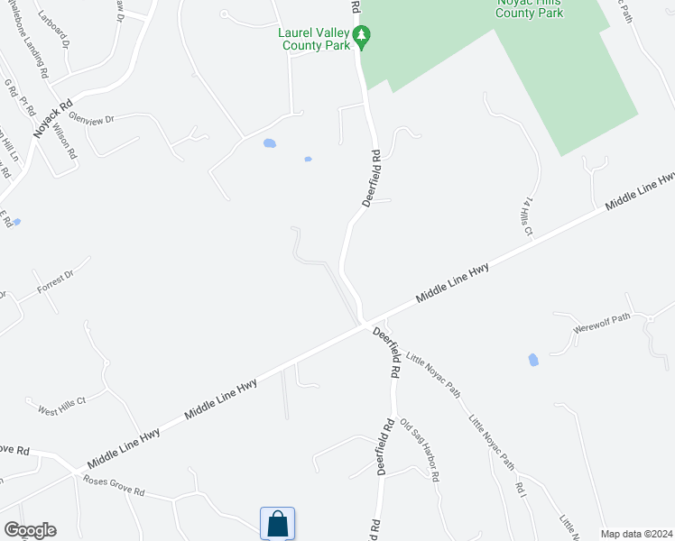 map of restaurants, bars, coffee shops, grocery stores, and more near 239 Middle Line Highway in Southampton