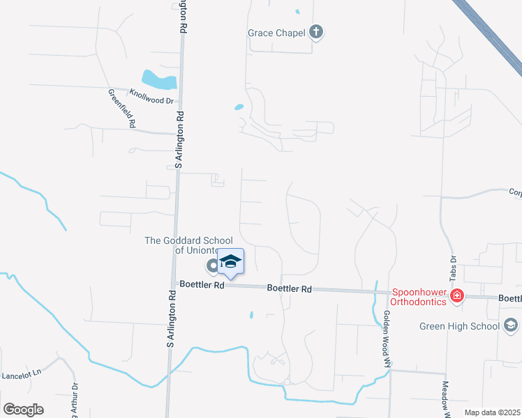 map of restaurants, bars, coffee shops, grocery stores, and more near 962 Montford Circle in Uniontown