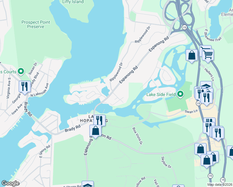 map of restaurants, bars, coffee shops, grocery stores, and more near 9 Hopper Avenue in Jefferson
