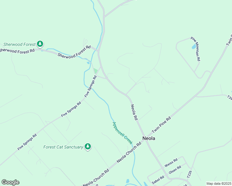 map of restaurants, bars, coffee shops, grocery stores, and more near 5703 Neola Road in Stroudsburg