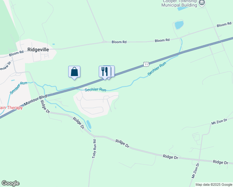 map of restaurants, bars, coffee shops, grocery stores, and more near 355 Pepper Hills Drive in Danville