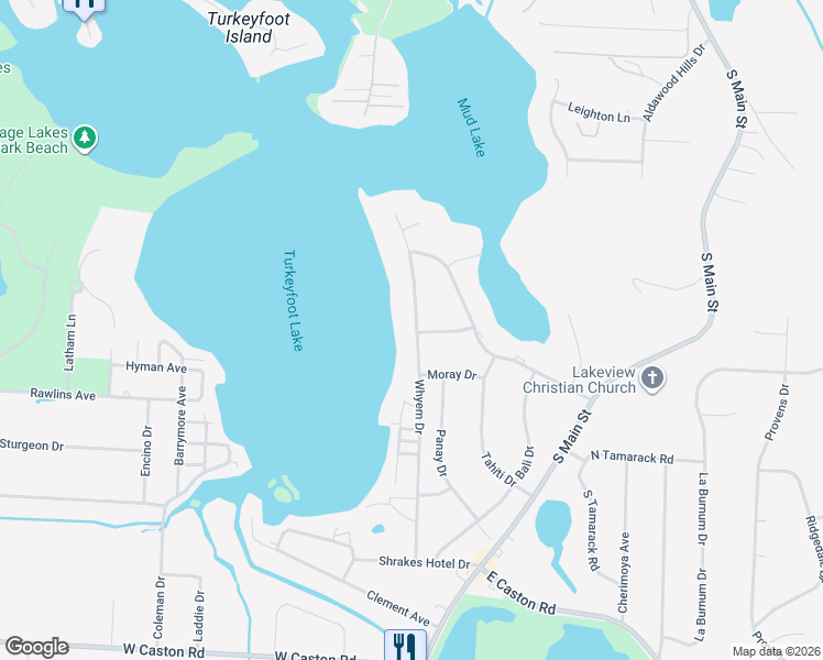 map of restaurants, bars, coffee shops, grocery stores, and more near 4656 Whyem Drive in Akron