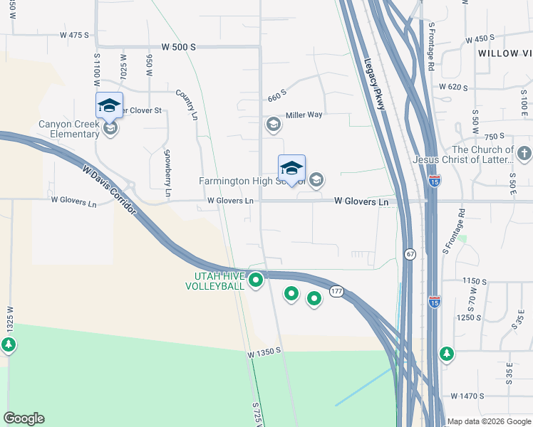 map of restaurants, bars, coffee shops, grocery stores, and more near 641 West Glovers Lane in Farmington