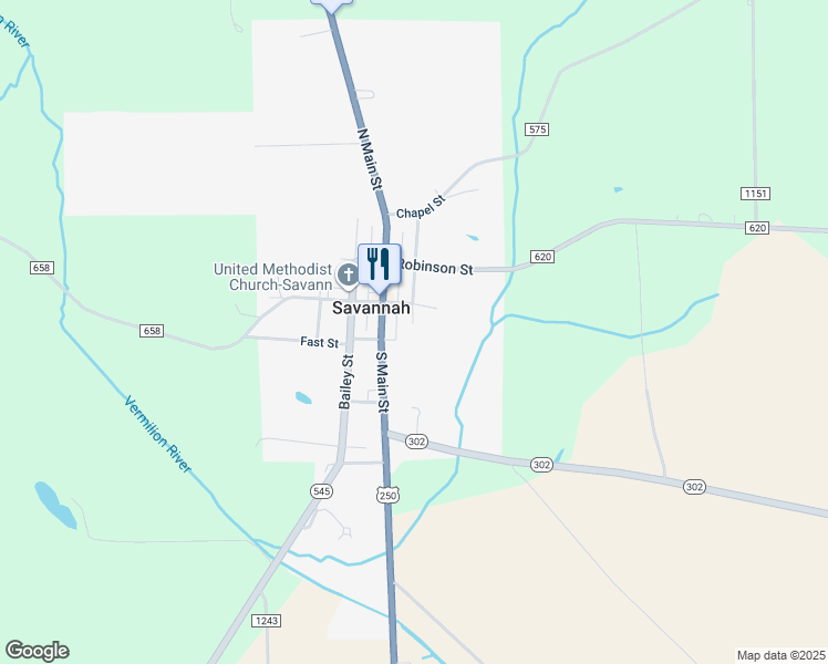 map of restaurants, bars, coffee shops, grocery stores, and more near in Savannah