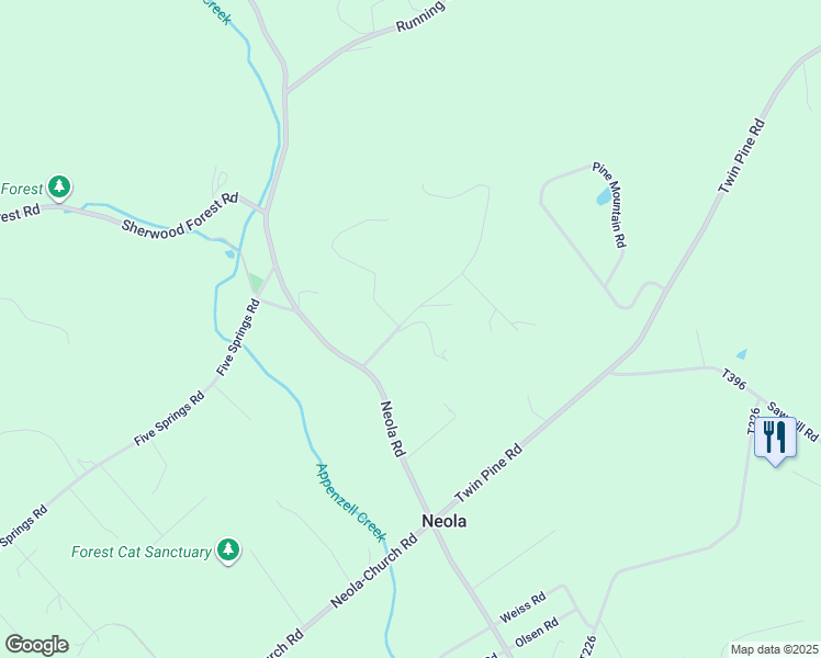 map of restaurants, bars, coffee shops, grocery stores, and more near 120 Gold Lane in Stroudsburg
