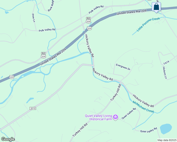 map of restaurants, bars, coffee shops, grocery stores, and more near 4003 Manor Drive in Stroudsburg