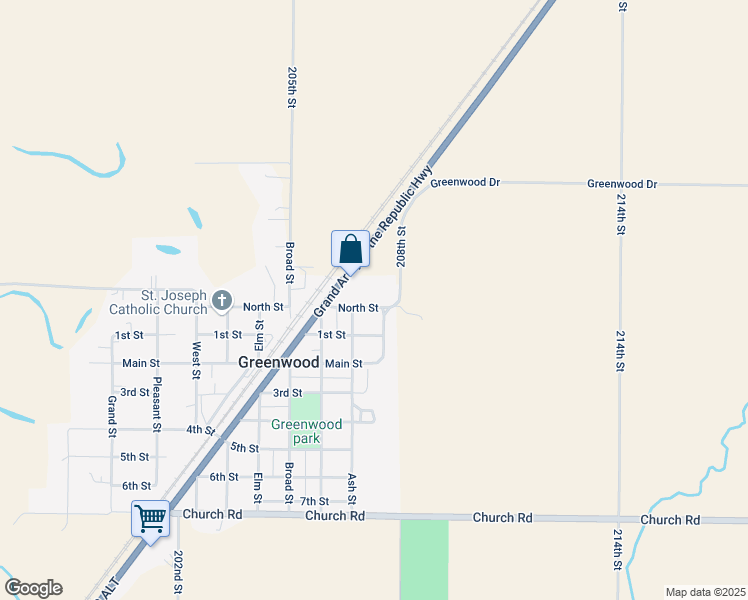map of restaurants, bars, coffee shops, grocery stores, and more near 846 North Street in Greenwood