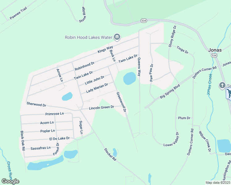 map of restaurants, bars, coffee shops, grocery stores, and more near 8615 Nottingham Drive in Kunkletown