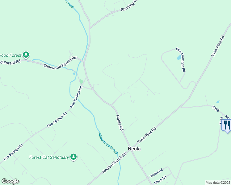 map of restaurants, bars, coffee shops, grocery stores, and more near 115 Heights Court in Stroudsburg