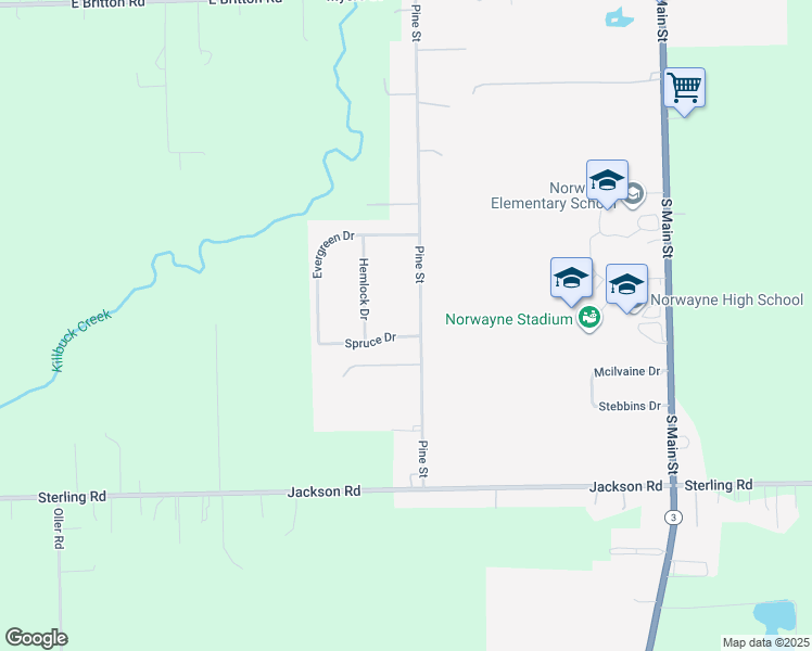 map of restaurants, bars, coffee shops, grocery stores, and more near 280 Pine Street in Creston