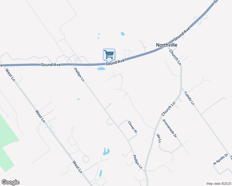map of restaurants, bars, coffee shops, grocery stores, and more near 165 Vineyard Way in Aquebogue