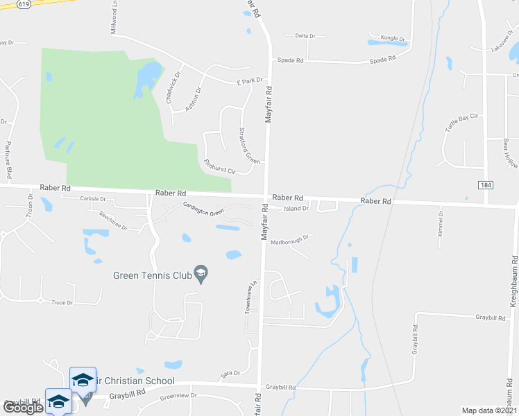 map of restaurants, bars, coffee shops, grocery stores, and more near 2547 Cardington Green in Uniontown