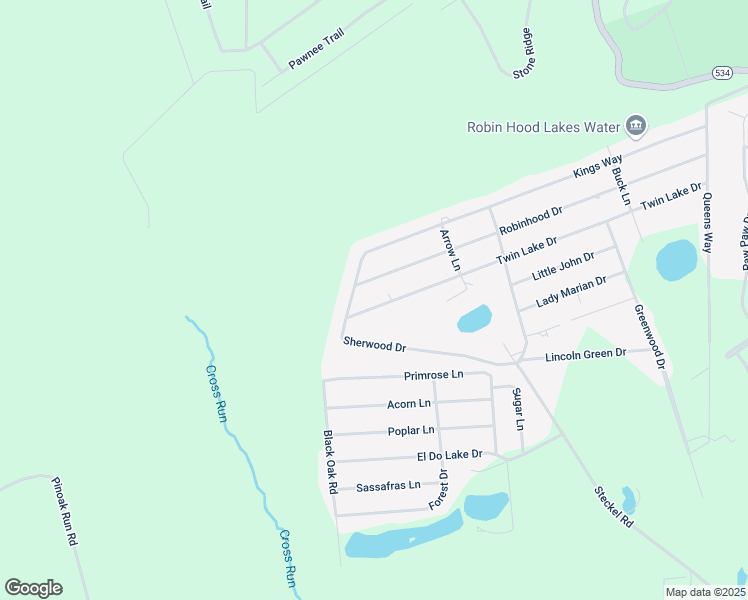 map of restaurants, bars, coffee shops, grocery stores, and more near 9136 Twin Lake Drive in Kunkletown