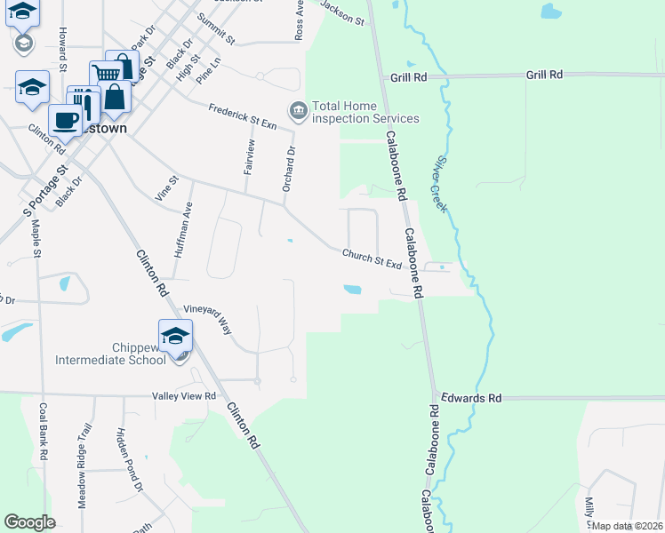 map of restaurants, bars, coffee shops, grocery stores, and more near in Doylestown