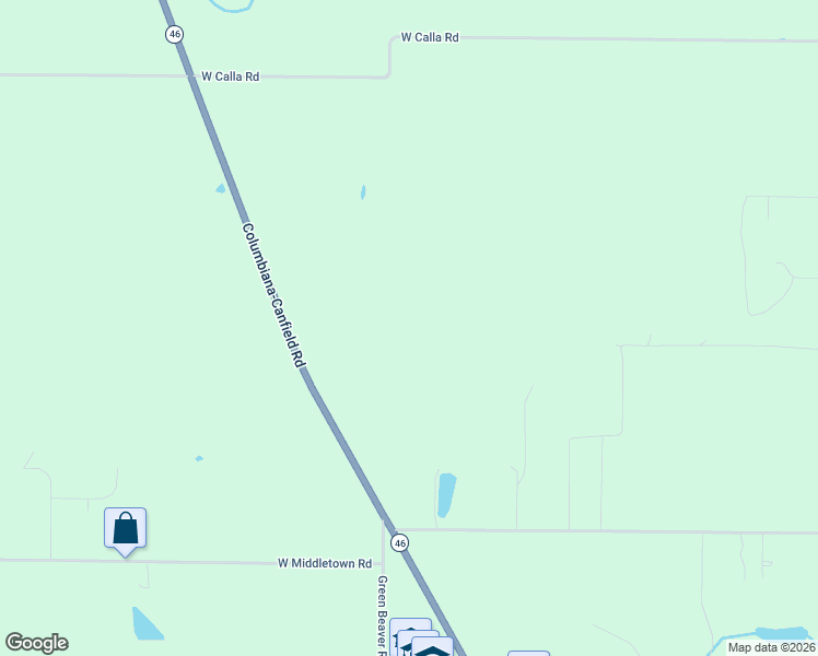 map of restaurants, bars, coffee shops, grocery stores, and more near 10611 Columbiana-Canfield Road in Canfield