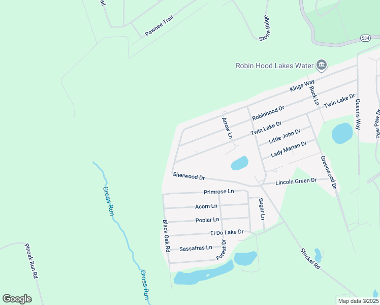 map of restaurants, bars, coffee shops, grocery stores, and more near 9136 Twin Lake Drive in Kunkletown