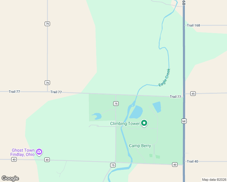 map of restaurants, bars, coffee shops, grocery stores, and more near 11496 County Road 45 in Findlay