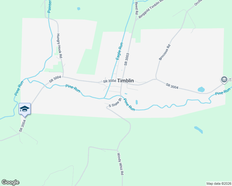 map of restaurants, bars, coffee shops, grocery stores, and more near 35 Watkins Lane in Timblin