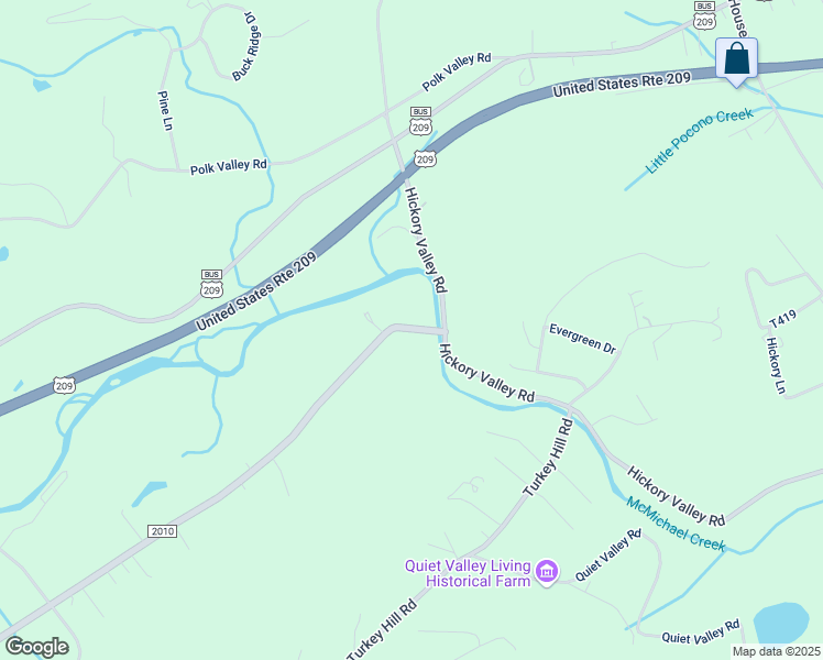 map of restaurants, bars, coffee shops, grocery stores, and more near 4003 Manor Drive in Stroudsburg
