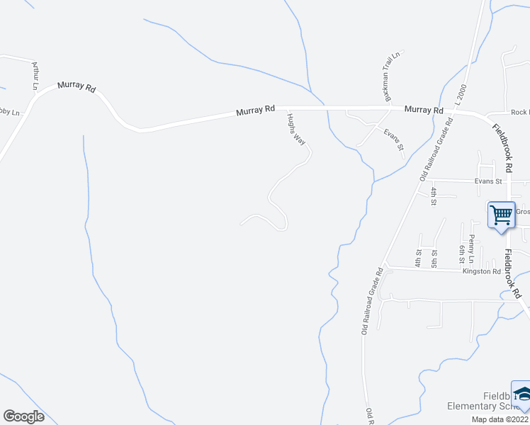 map of restaurants, bars, coffee shops, grocery stores, and more near 400 Hughs Way in McKinleyville