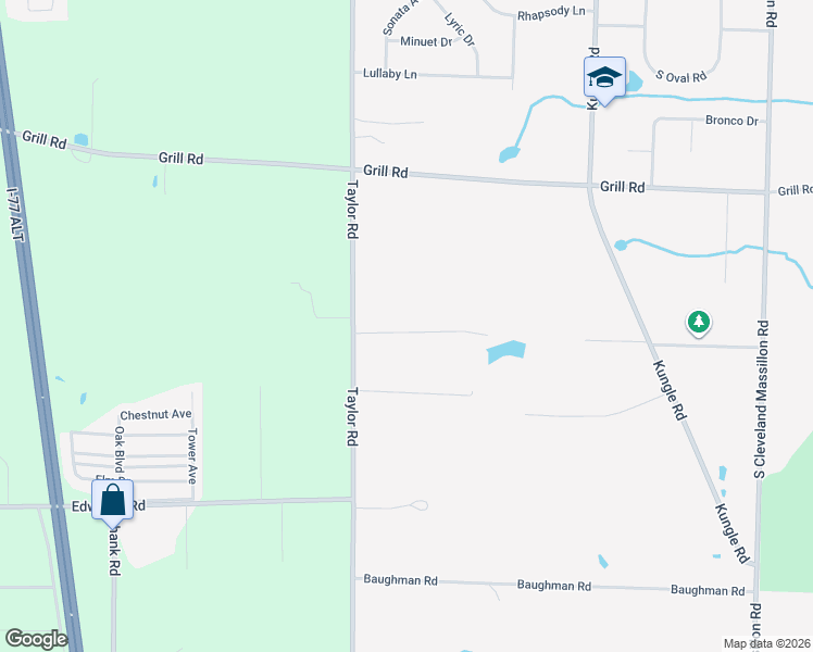 map of restaurants, bars, coffee shops, grocery stores, and more near 6175 Taylor Road in Clinton