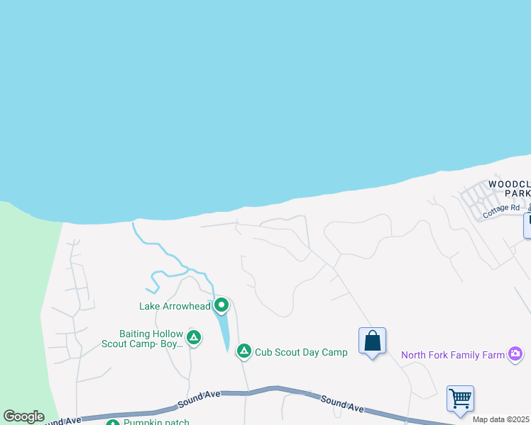 map of restaurants, bars, coffee shops, grocery stores, and more near 12 Cliff Way in Calverton