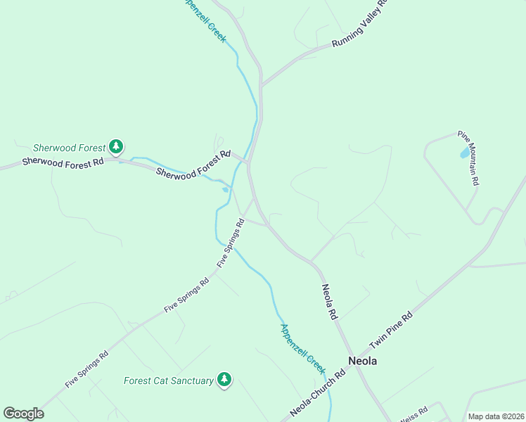 map of restaurants, bars, coffee shops, grocery stores, and more near 5736 Neola Road in Stroudsburg