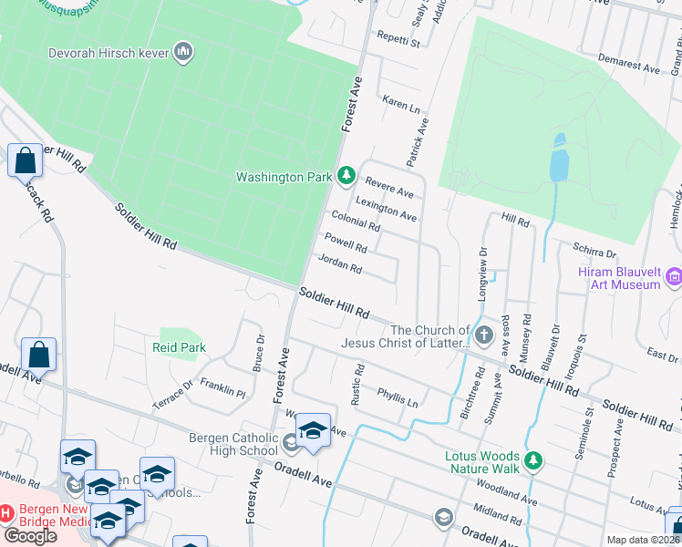 map of restaurants, bars, coffee shops, grocery stores, and more near 200 Jordan Road in Emerson