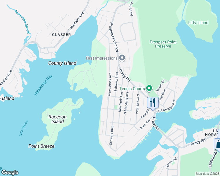 map of restaurants, bars, coffee shops, grocery stores, and more near 95 New Jersey Avenue in Jefferson