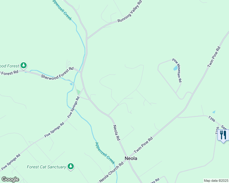 map of restaurants, bars, coffee shops, grocery stores, and more near 124 Heights Court in Stroudsburg