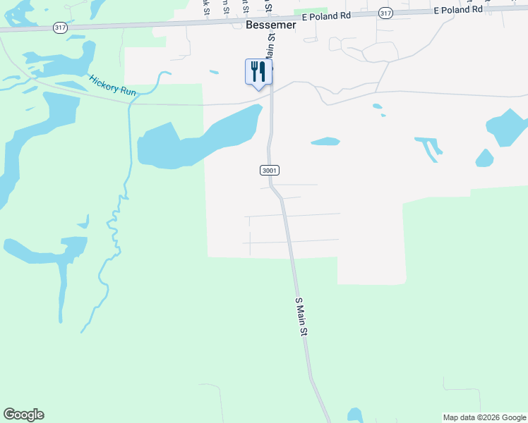 map of restaurants, bars, coffee shops, grocery stores, and more near 10 West Fairview Avenue in Bessemer