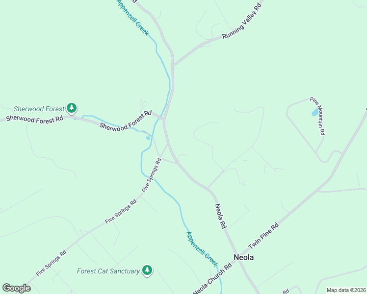 map of restaurants, bars, coffee shops, grocery stores, and more near 5736 Neola Road in Stroudsburg