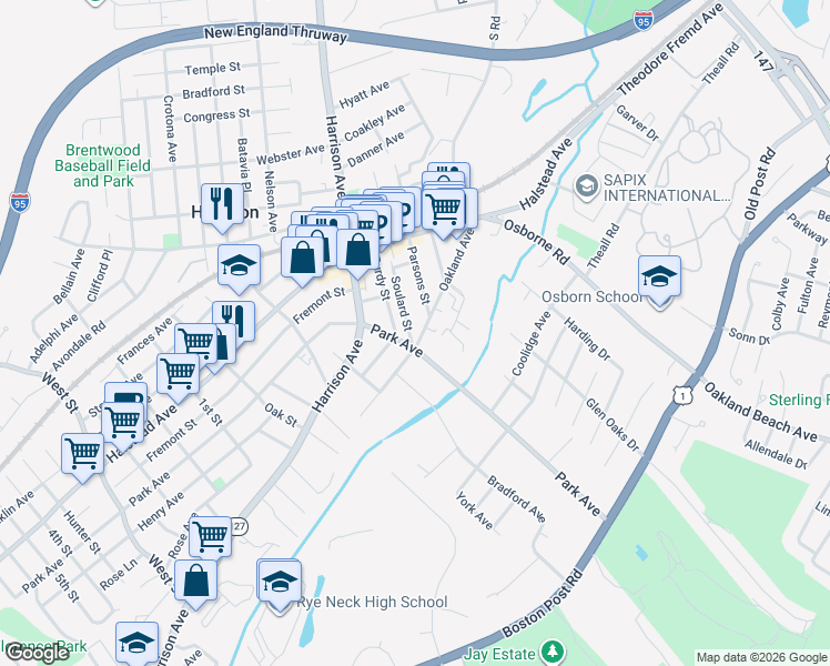 map of restaurants, bars, coffee shops, grocery stores, and more near 61 Soulard Street in Harrison