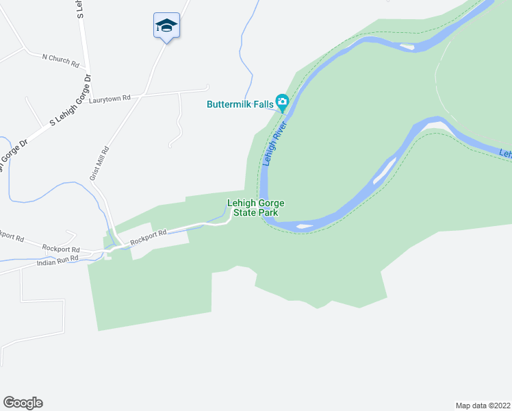 map of restaurants, bars, coffee shops, grocery stores, and more near South Lehigh Gorge Drive in Weatherly