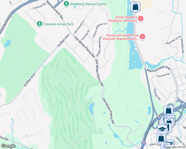 map of restaurants, bars, coffee shops, grocery stores, and more near 6 Magnetti Circle in Mamaroneck