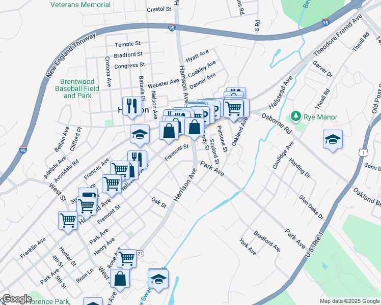 map of restaurants, bars, coffee shops, grocery stores, and more near 236 Fremont Street in Harrison