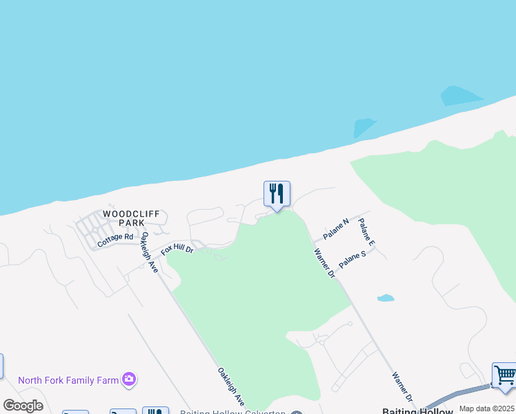 map of restaurants, bars, coffee shops, grocery stores, and more near 214 Fox Hill Drive in Calverton