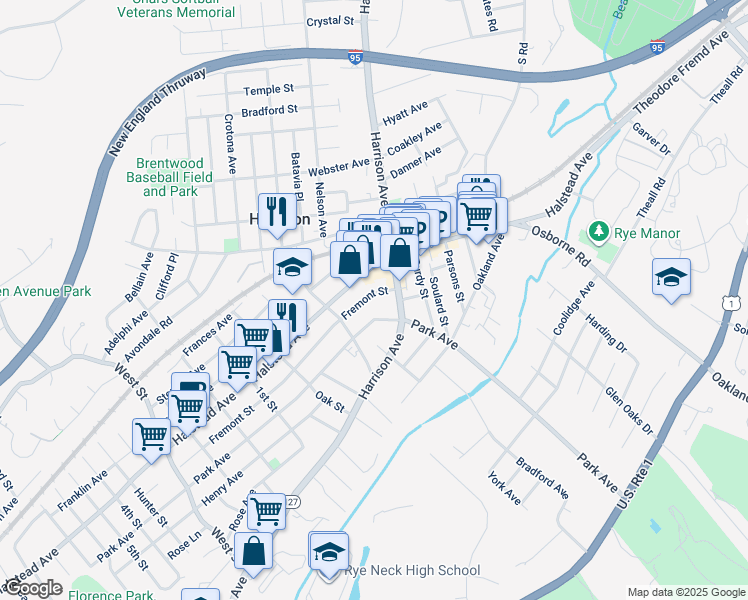 map of restaurants, bars, coffee shops, grocery stores, and more near 236 Fremont Street in Harrison
