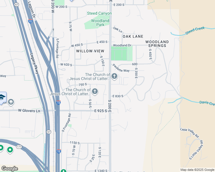 map of restaurants, bars, coffee shops, grocery stores, and more near 757 South 140 East in Farmington