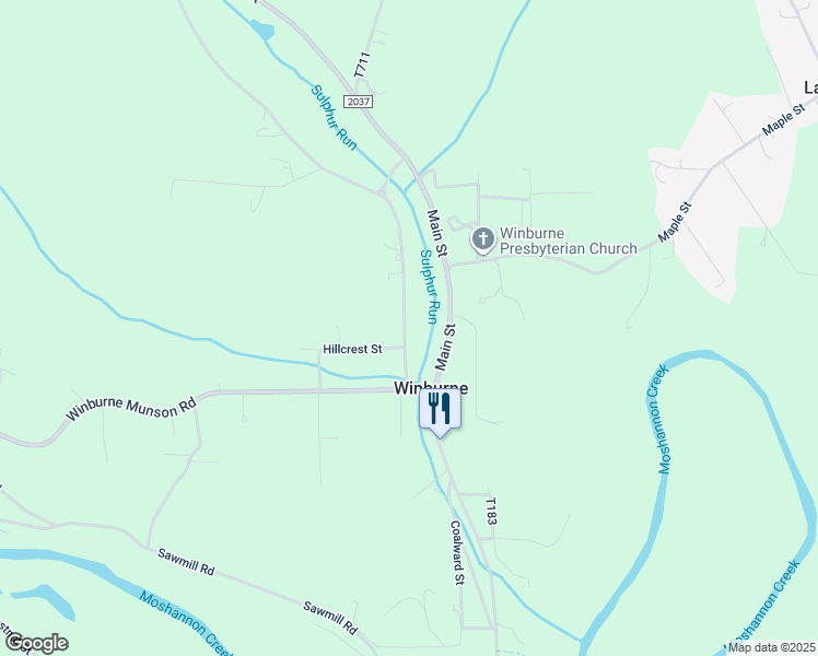map of restaurants, bars, coffee shops, grocery stores, and more near 128 Trolley Street in Winburne