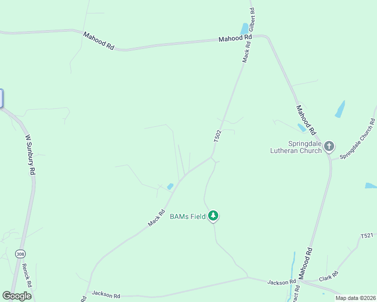 map of restaurants, bars, coffee shops, grocery stores, and more near 308 Mack Road in West Sunbury