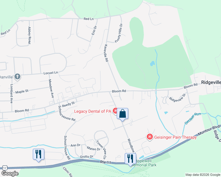 map of restaurants, bars, coffee shops, grocery stores, and more near 1901-1903 Old US Highway 11 in Danville